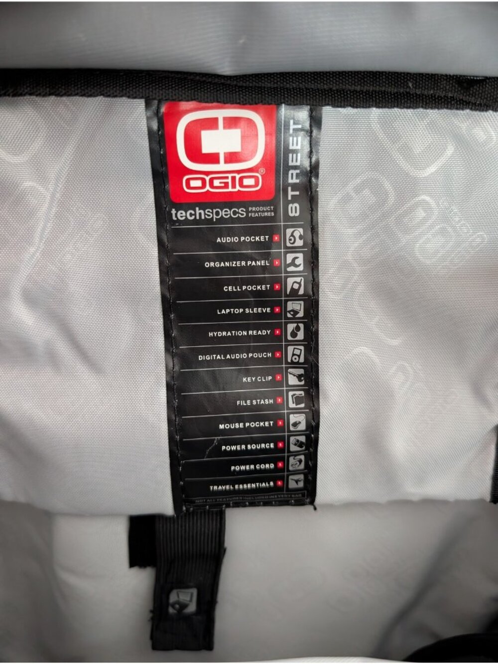 OGIO Techspecs Street Backpack Gray Black Laptop Sleeve Microsoft Advisor Bag - Picture 5 of 10
